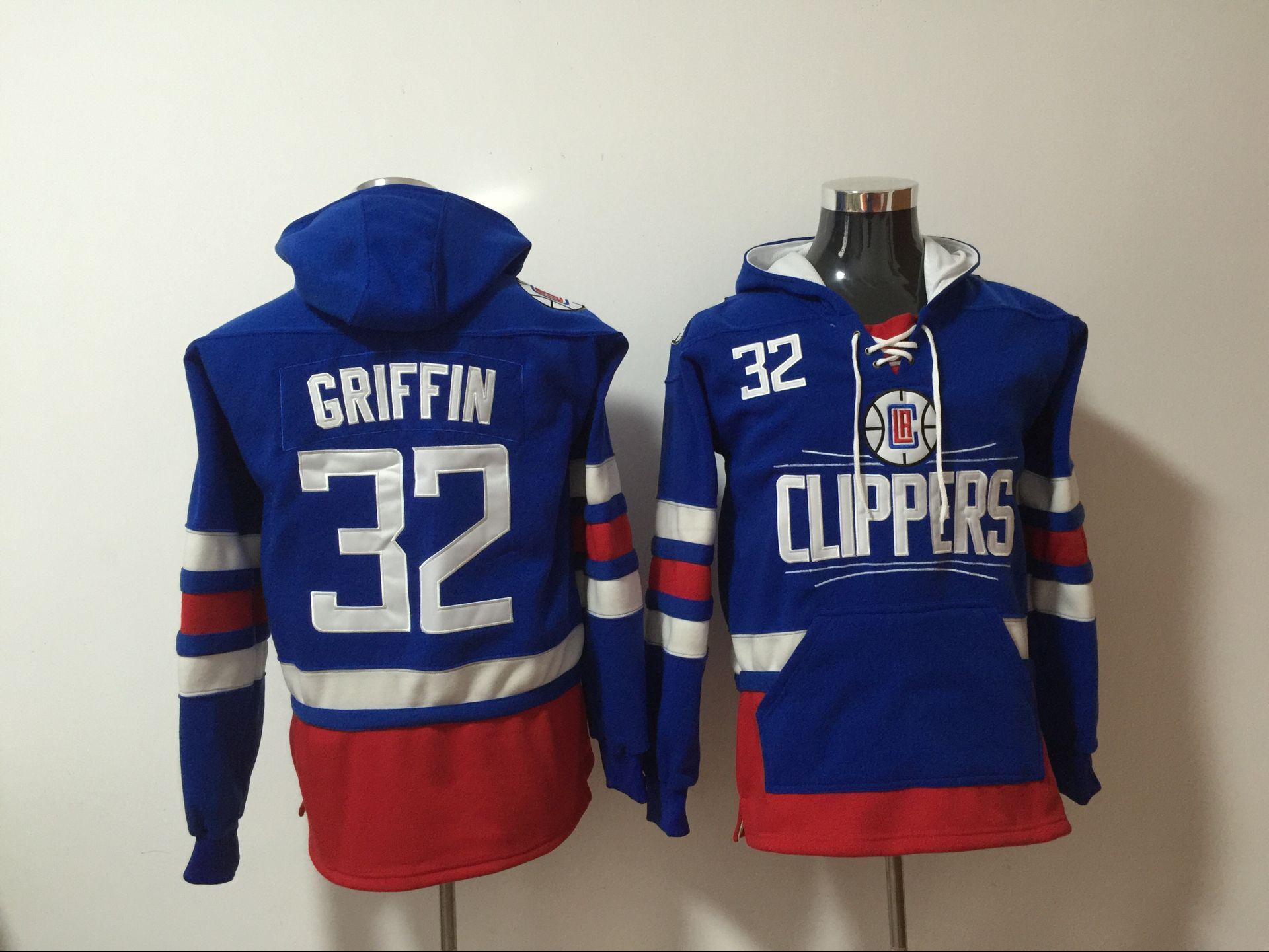 NBA Men Los Angeles Clippers 32 Griffin Blue Sweatshirt